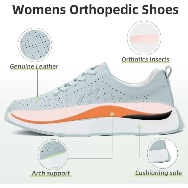 OrthoComfoot Orthopedic Comfortable Dress Shoes for Womens, Leather Walking Shoes with Arch Support for Plantar Fasciitis, Casual Supportive Fashion Sneakers for Foot and Heel Pain Relief
