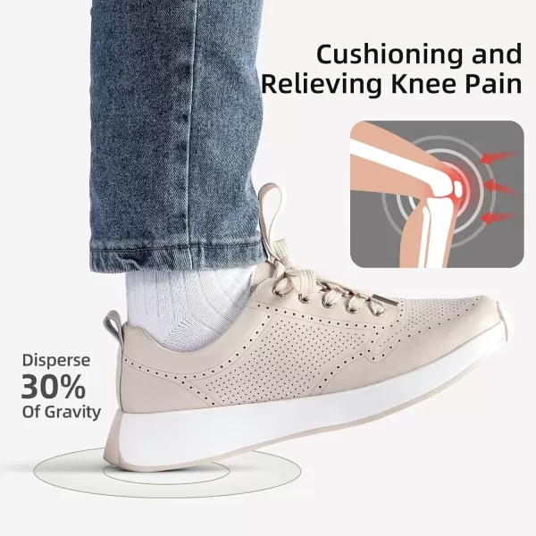 OrthoComfoot Orthopedic Comfortable Dress Shoes for Womens, Leather Walking Shoes with Arch Support for Plantar Fasciitis, Casual Supportive Fashion Sneakers for Foot and Heel Pain Relief