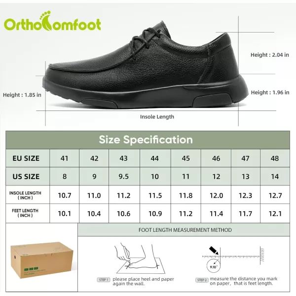 OrthoComfoot Orthopedic Comfortable Oxford Dress for Mens, Casual Plantar Fasciitis Fashion Sneakers with Arch Support, Orthotic Leather Walking Shoes for Foot and Heel Pain Relief