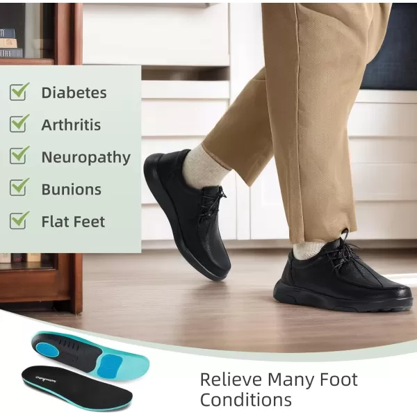 OrthoComfoot Orthopedic Comfortable Oxford Dress for Mens, Casual Plantar Fasciitis Fashion Sneakers with Arch Support, Orthotic Leather Walking Shoes for Foot and Heel Pain Relief