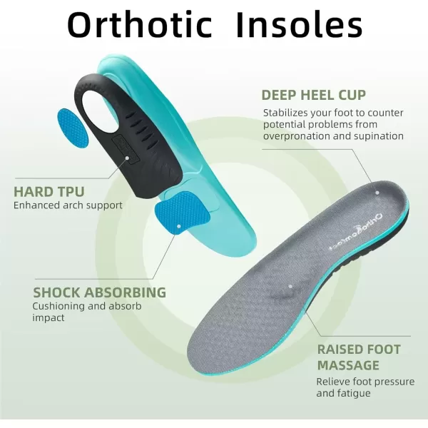 OrthoComfoot Orthopedic Comfortable Shoes for Mens, Plantar Fasciitis Lace Up Fashion Sneakers with Arch Support, Orthotic Casual Walking Shoes for Foot and Heel Pain Relief