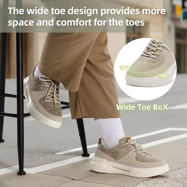 OrthoComfoot Orthopedic Comfortable Shoes for Mens, Plantar Fasciitis Lace Up Fashion Sneakers with Arch Support, Orthotic Casual Walking Shoes for Foot and Heel Pain Relief