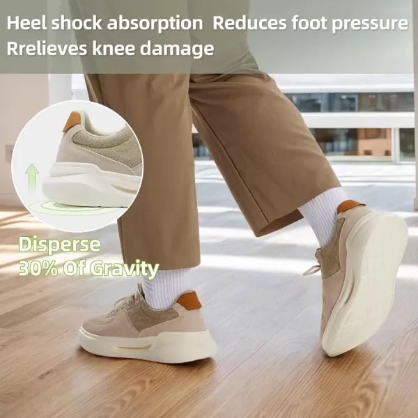 OrthoComfoot Orthopedic Comfortable Shoes for Mens, Plantar Fasciitis Lace Up Fashion Sneakers with Arch Support, Orthotic Casual Walking Shoes for Foot and Heel Pain Relief