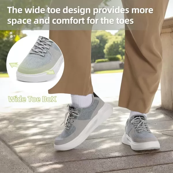 OrthoComfoot Orthopedic Comfortable Shoes for Mens, Plantar Fasciitis Lace Up Fashion Sneakers with Arch Support, Orthotic Casual Walking Shoes for Foot and Heel Pain Relief
