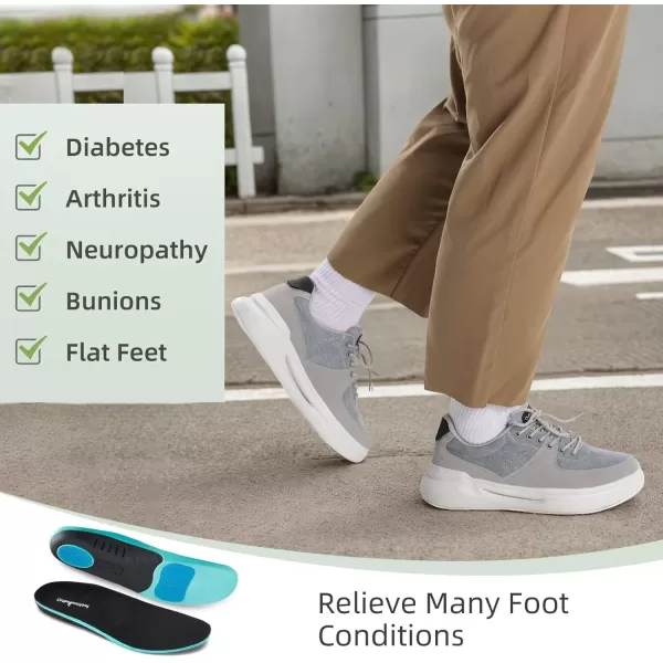 OrthoComfoot Orthopedic Comfortable Shoes for Mens, Plantar Fasciitis Lace Up Fashion Sneakers with Arch Support, Orthotic Casual Walking Shoes for Foot and Heel Pain Relief