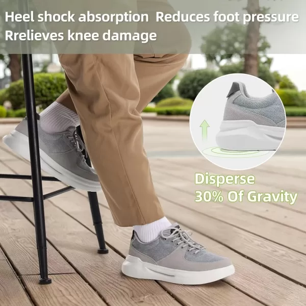 OrthoComfoot Orthopedic Comfortable Shoes for Mens, Plantar Fasciitis Lace Up Fashion Sneakers with Arch Support, Orthotic Casual Walking Shoes for Foot and Heel Pain Relief