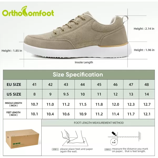 OrthoComfoot Orthopedic Comfortable Walking Shoes with Arch Support for Mens, Cushioned Shoes for Plantar Fasciitis Relief, Breathable Orthotic Fashion Sneakers for Foot and Heel Pain