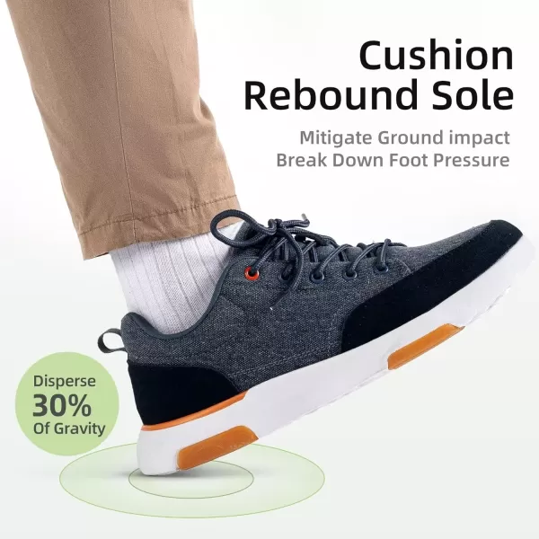 OrthoComfoot Orthopedic Comfortable Walking Shoes with Arch Support for Mens, Cushioned Shoes for Plantar Fasciitis Relief, Breathable Orthotic Fashion Sneakers for Foot and Heel Pain