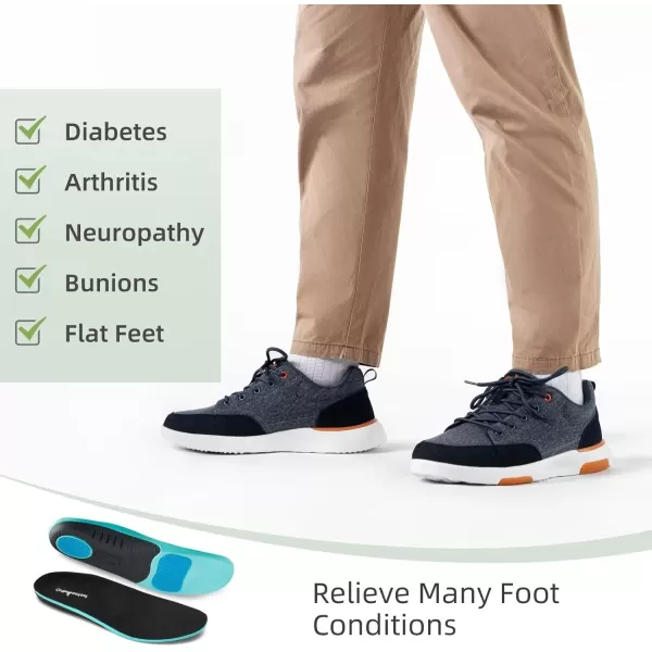 OrthoComfoot Orthopedic Comfortable Walking Shoes with Arch Support for Mens, Cushioned Shoes for Plantar Fasciitis Relief, Breathable Orthotic Fashion Sneakers for Foot and Heel Pain