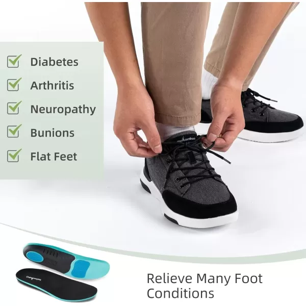 OrthoComfoot Orthopedic Comfortable Walking Shoes with Arch Support for Mens, Cushioned Shoes for Plantar Fasciitis Relief, Breathable Orthotic Fashion Sneakers for Foot and Heel Pain