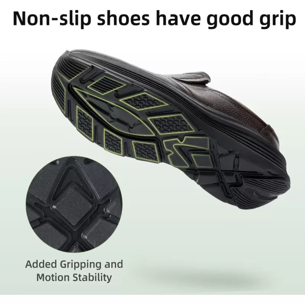 OrthoComfoot Orthopedic Leather Dress Shoes for Mens, Comfortable Arch Support Slip-Ons Loafers for Plantar Fasciitis, Orthotic Casual Walking Shoes for Foot and Heel Pain Relief