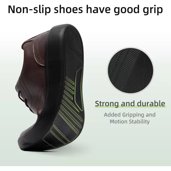 OrthoComfoot Orthopedic Leather Dress Shoes for Mens, Comfortable Plantar Fasciitis Casual Oxford with Arch Support, Durable Walking Shoes for Foot and Heel Pain Relief