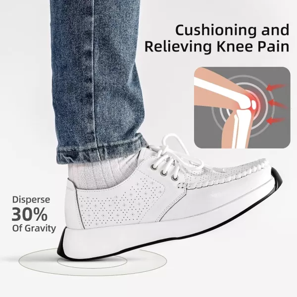 OrthoComfoot Orthopedic Leather Dress Shoes for Womens, Comfortable Plantar Fasciitis Fashion Sneakers with Arch Support, Casual Orthotic Walking Shoes for Foot and Heel Pain Relief