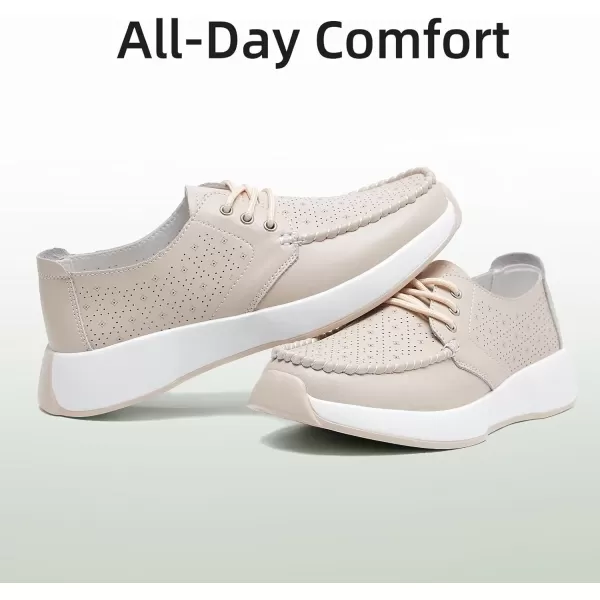 OrthoComfoot Orthopedic Leather Dress Shoes for Womens, Comfortable Plantar Fasciitis Fashion Sneakers with Arch Support, Casual Orthotic Walking Shoes for Foot and Heel Pain Relief