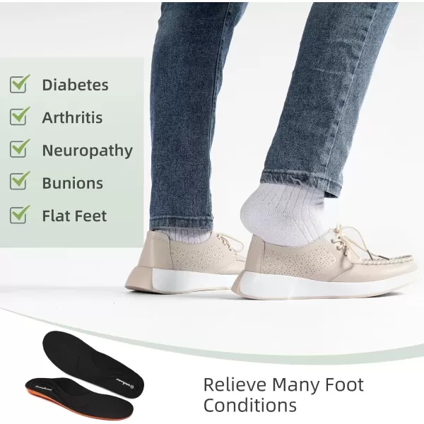 OrthoComfoot Orthopedic Leather Dress Shoes for Womens, Comfortable Plantar Fasciitis Fashion Sneakers with Arch Support, Casual Orthotic Walking Shoes for Foot and Heel Pain Relief