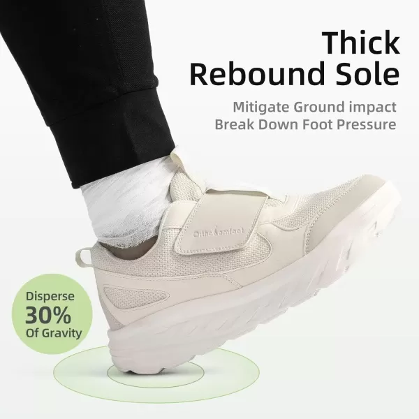 OrthoComfoot Orthopedic Shoes for Men's Wide Width Toe Box, Comfortable Diabetic Fashion Sneakers with Arch Support for Swollen Feet, Casual Plantar Fasciitis Shoes for Heel and Foot Pain Relief