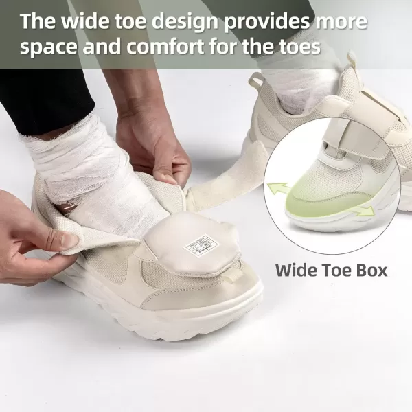 OrthoComfoot Orthopedic Shoes for Men's Wide Width Toe Box, Comfortable Diabetic Fashion Sneakers with Arch Support for Swollen Feet, Casual Plantar Fasciitis Shoes for Heel and Foot Pain Relief