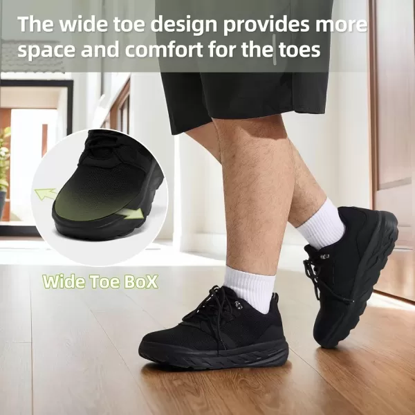 OrthoComfoot Orthopedic Shoes for Men's Wide Width Toe Box, Comfortable Diabetic Fashion Sneakers with Arch Support for Swollen Feet, Casual Plantar Fasciitis Shoes for Heel and Foot Pain Relief