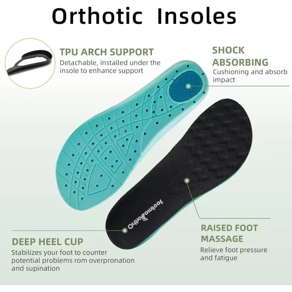 OrthoComfoot Orthopedic Shoes for Men's Wide Width Toe Box, Comfortable Diabetic Fashion Sneakers with Arch Support for Swollen Feet, Casual Plantar Fasciitis Shoes for Heel and Foot Pain Relief