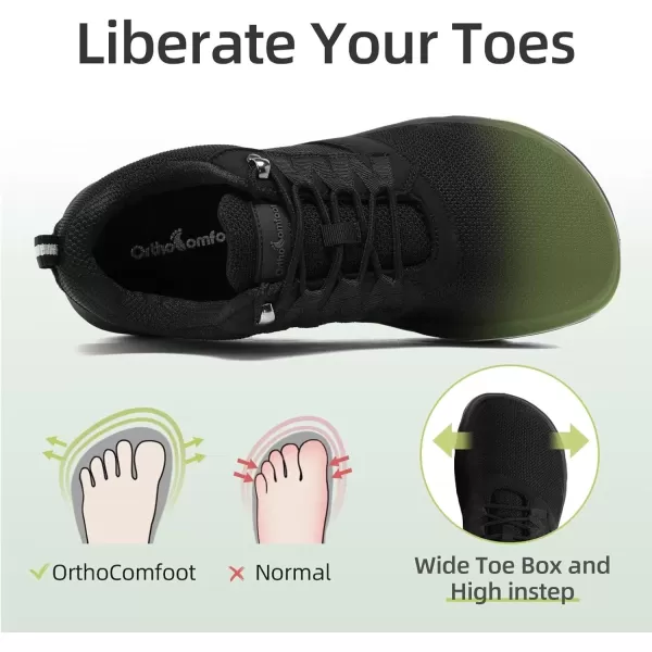 OrthoComfoot Orthopedic Shoes for Men's Wide Width Toe Box, Comfortable Diabetic Fashion Sneakers with Arch Support for Swollen Feet, Casual Plantar Fasciitis Shoes for Heel and Foot Pain Relief