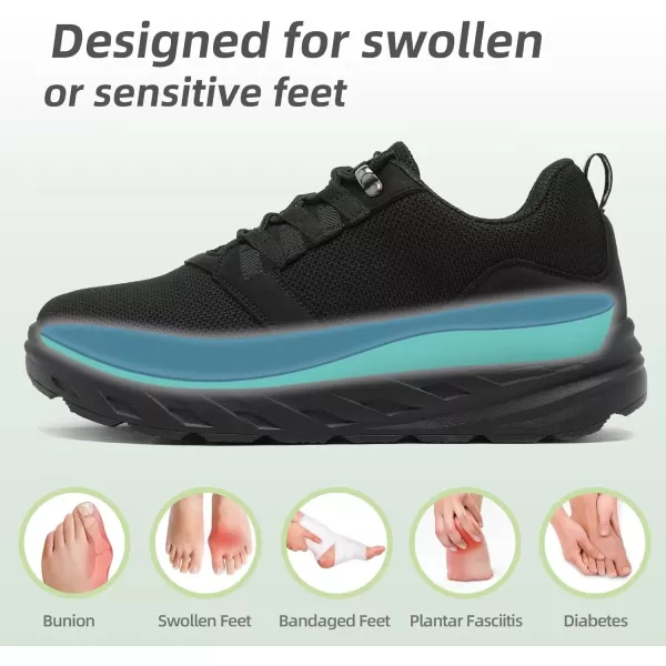 OrthoComfoot Orthopedic Shoes for Men's Wide Width Toe Box, Comfortable Diabetic Fashion Sneakers with Arch Support for Swollen Feet, Casual Plantar Fasciitis Shoes for Heel and Foot Pain Relief