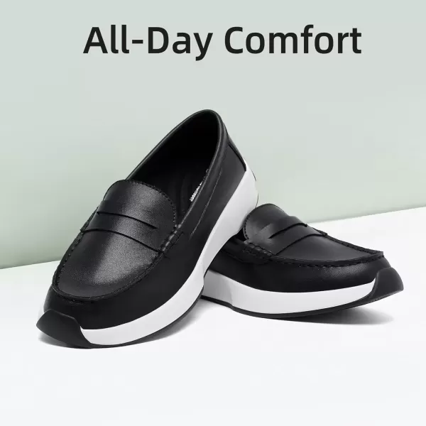 OrthoComfoot Orthopedic Slip-On Loafers for Womens, Comfortable Leather Plantar Fasciitis Loafers with Arch Support, Casual Orthotic Walking Shoes for Foot and Heel Pain Relief