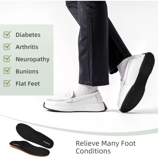 OrthoComfoot Orthopedic Slip-On Loafers for Womens, Comfortable Leather Plantar Fasciitis Loafers with Arch Support, Casual Orthotic Walking Shoes for Foot and Heel Pain Relief
