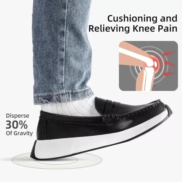 OrthoComfoot Orthopedic Slip-On Loafers for Womens, Comfortable Leather Plantar Fasciitis Loafers with Arch Support, Casual Orthotic Walking Shoes for Foot and Heel Pain Relief