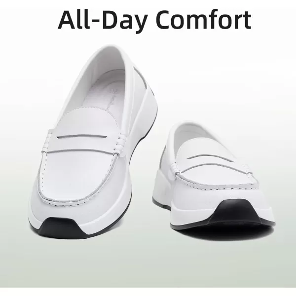 OrthoComfoot Orthopedic Slip-On Loafers for Womens, Comfortable Leather Plantar Fasciitis Loafers with Arch Support, Casual Orthotic Walking Shoes for Foot and Heel Pain Relief