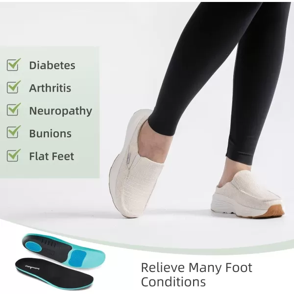 OrthoComfoot Orthopedic Walking Shoes for Womens, Comfortable Arch Suppor Slippers for Plantar Fasciitis, Casual Soft Orthotic Slip-On Loafers for Foot and Heel Pain