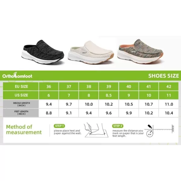 OrthoComfoot Orthopedic Walking Shoes for Womens, Comfortable Arch Suppor Slippers for Plantar Fasciitis, Casual Soft Orthotic Slip-On Loafers for Foot and Heel Pain