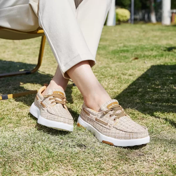 OrthoComfoot Women's Orthopedic Boat Shoes, Comfortable Slip on Shoes with Arch Support, Plantar Fasciitis Casual Deck Loafers for Heel and Foot Pain Relief