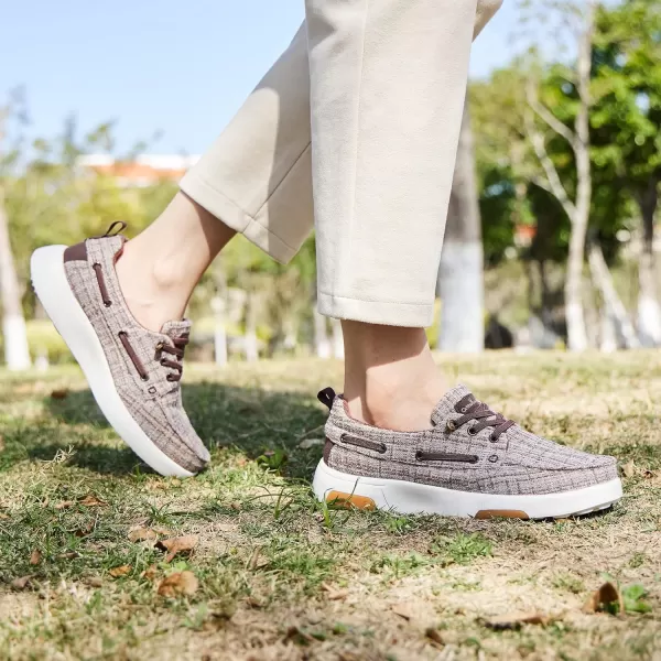 OrthoComfoot Women's Orthopedic Boat Shoes, Comfortable Slip on Shoes with Arch Support, Plantar Fasciitis Casual Deck Loafers for Heel and Foot Pain Relief