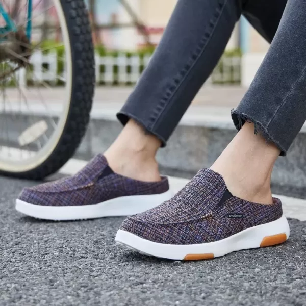 OrthoComfoot Women's Orthopedic Canvas Slip-On Shoes, Comfortable Arch Support Slippers for Plantar Fasciitis, Casual Orthotic Loafers for Foot Heel Pain Relief