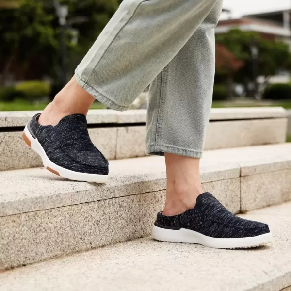 OrthoComfoot Women's Orthopedic Canvas Slip-On Shoes, Comfortable Arch Support Slippers for Plantar Fasciitis, Casual Orthotic Loafers for Foot Heel Pain Relief