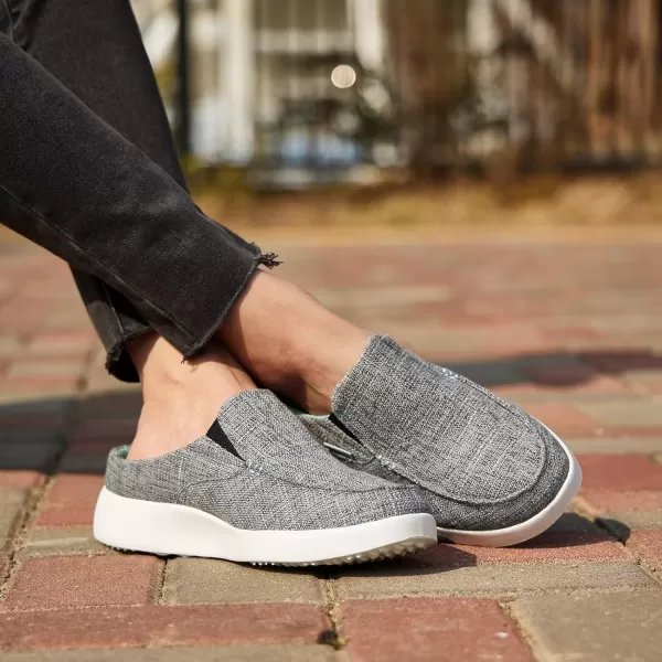OrthoComfoot Women's Orthopedic Canvas Slip-On Shoes, Comfortable Arch Support Slippers for Plantar Fasciitis, Casual Orthotic Loafers for Foot Heel Pain Relief