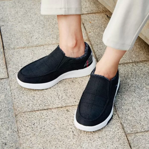 OrthoComfoot Women's Orthopedic Comfortable Walking Shoes, Casual Arch Support Slip-On Shoes for Plantar Fasciitis, Breathable Orthotic Loafers for Foot and Heel Pain Relief)