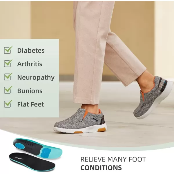 OrthoComfoot Women's Orthopedic Comfortable Walking Shoes, Casual Arch Support Slip-On Shoes for Plantar Fasciitis, Breathable Orthotic Loafers for Foot and Heel Pain Relief
