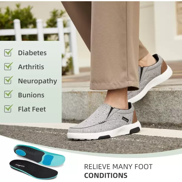OrthoComfoot Women's Orthopedic Cushioned Slip-On Shoes, Comfortable Plantar Fasciitis Loafers with Arch Support, Casual Orthotic Driving Shoes for Foot and Heel Pain Relief