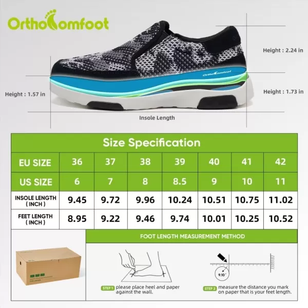 OrthoComfoot Women's Orthopedic Cushioned Slip-On Shoes, Comfortable Plantar Fasciitis Loafers with Arch Support, Casual Orthotic Driving Shoes for Foot and Heel Pain Relief