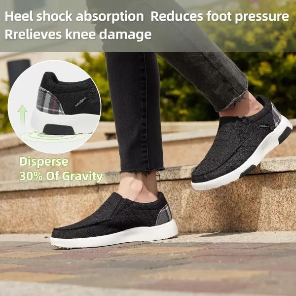 OrthoComfoot Women's Orthopedic Cushioned Slip-On Shoes, Comfortable Plantar Fasciitis Loafers with Arch Support, Casual Orthotic Driving Shoes for Foot and Heel Pain Relief
