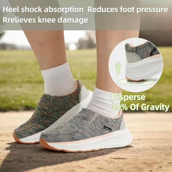 OrthoComfoot Women's Orthopedic Cushioned Slip-On Shoes, Comfortable Plantar Fasciitis Loafers with Arch Support, Casual Orthotic Driving Shoes for Foot and Heel Pain Relief