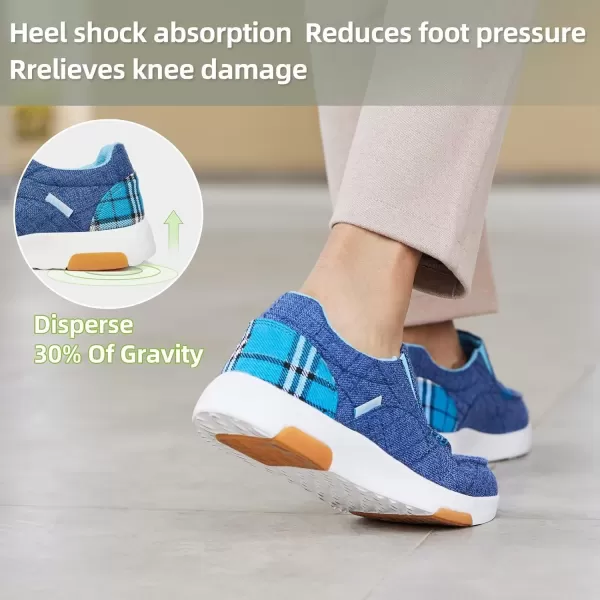 OrthoComfoot Women's Orthopedic Cushioned Slip-On Shoes, Comfortable Plantar Fasciitis Loafers with Arch Support, Casual Orthotic Driving Shoes for Foot and Heel Pain Relief