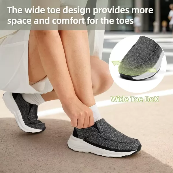 OrthoComfoot Women's Orthopedic Cushioned Slip-On Shoes, Comfortable Plantar Fasciitis Loafers with Arch Support, Casual Orthotic Driving Shoes for Foot and Heel Pain Relief