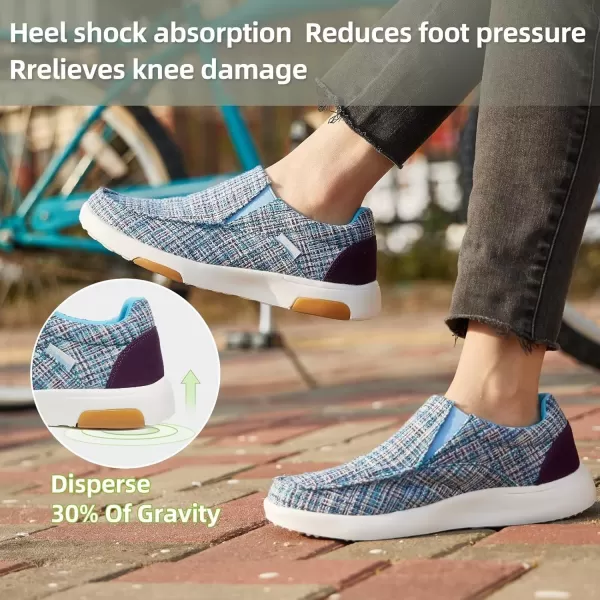 OrthoComfoot Women's Orthopedic Cushioned Slip-On Shoes, Comfortable Plantar Fasciitis Loafers with Arch Support, Casual Orthotic Driving Shoes for Foot and Heel Pain Relief