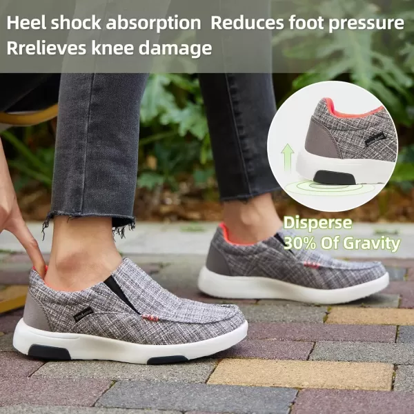 OrthoComfoot Women's Orthopedic Cushioned Slip-On Shoes, Comfortable Plantar Fasciitis Loafers with Arch Support, Casual Orthotic Driving Shoes for Foot and Heel Pain Relief