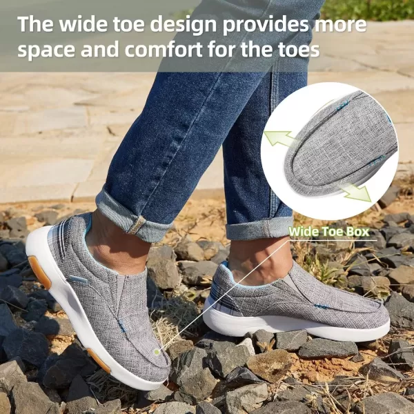 OrthoComfoot Women's Orthopedic Cushioned Slip-On Shoes, Comfortable Plantar Fasciitis Loafers with Arch Support, Casual Orthotic Driving Shoes for Foot and Heel Pain Relief