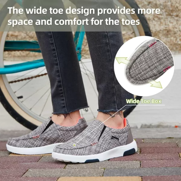 OrthoComfoot Women's Orthopedic Cushioned Slip-On Shoes, Comfortable Plantar Fasciitis Loafers with Arch Support, Casual Orthotic Driving Shoes for Foot and Heel Pain Relief