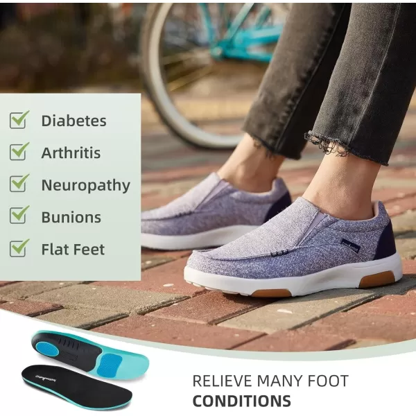 OrthoComfoot Women's Orthopedic Cushioned Slip-On Shoes, Comfortable Plantar Fasciitis Loafers with Arch Support, Casual Orthotic Driving Shoes for Foot and Heel Pain Relief