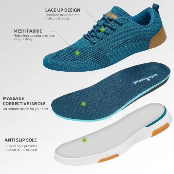 OrthoComfoot Womens Orthopedic Ultralight Fashion Sneakers, Arch Support Lace Up Walking Shoes for Plantar Fasciitis, Comfortable Supportive Casual Sneakers for Foot and Heel Pain Rlief